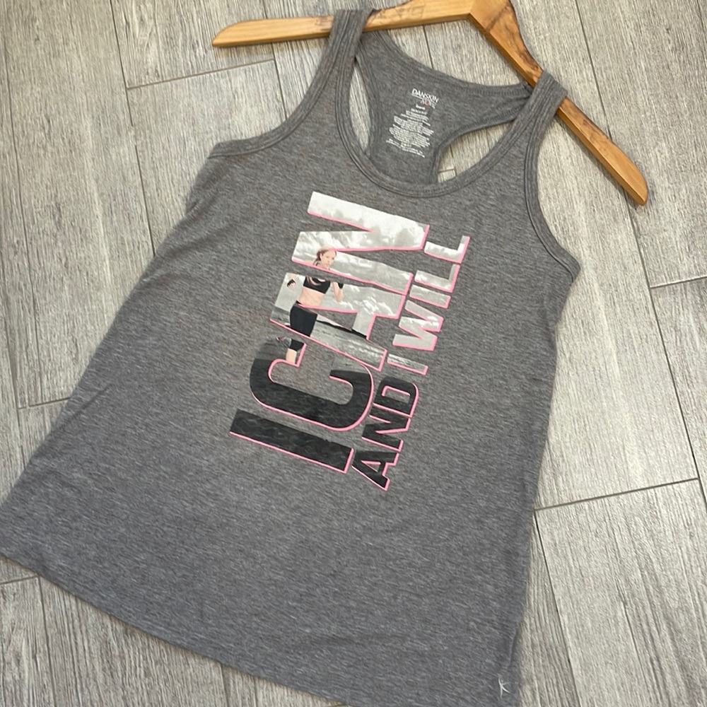 DANSKIN Loose Fitness Tank Gray XS